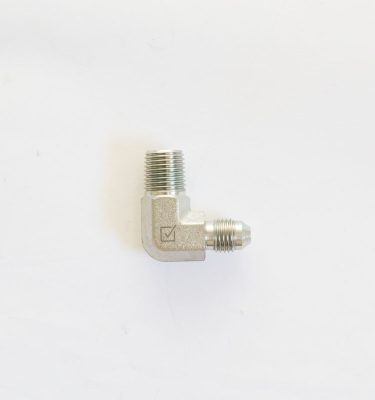 1/4" BSPT Male x 7/16" JIC Male 90°